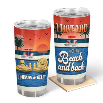 I Love You To The Beach Custom Tumbler - Anniversary Gift - Thegiftio UK