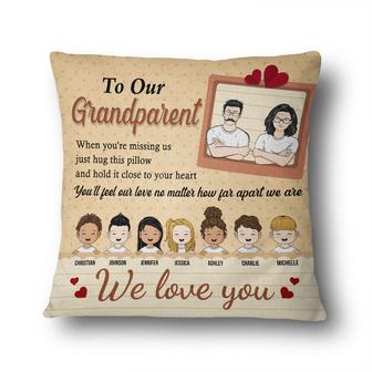 To Our Grandparent When You're Missing Us Custom Pillow - Thegiftio UK