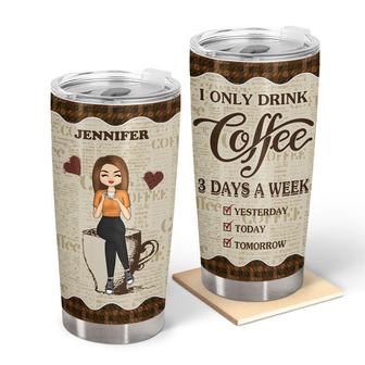 Chibi Girl I Only Drink Coffee Custom Tumbler - Gift for Her - Thegiftio UK
