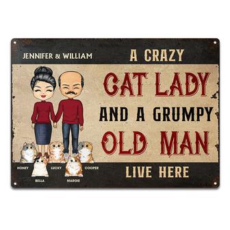 Crazy Cat Lady Custom Metal Sign - Gift for Cat Lovers - Thegiftio UK