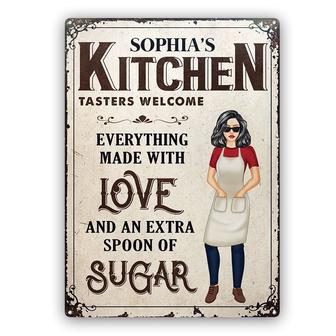 Grandma Kitchen Everything Made With Love Custom Metal Sign - Thegiftio UK