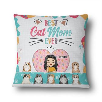 Best Cat Mom Ever Personalized Pillow - Gift for Cat Lovers - Thegiftio UK