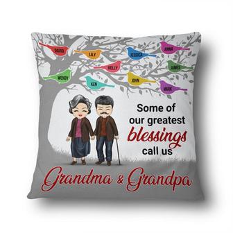 Some Of My Greatest Blessings Call Me Grandma Custom Pillow - Thegiftio UK