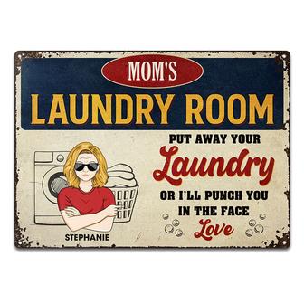 Family Laundry Room Put Away Your Laundry Custom Metal Sign - Thegiftio UK