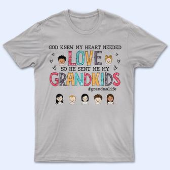 Grandma God Sent Me My Grandkids Custom T-Shirt - Thegiftio UK