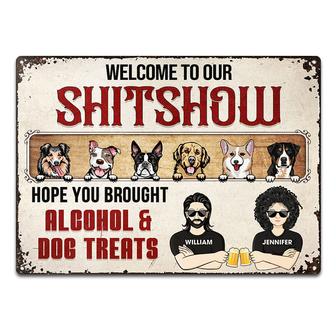 Family Couple Hope You Brought Alcohol Custom Metal Sign - Thegiftio UK