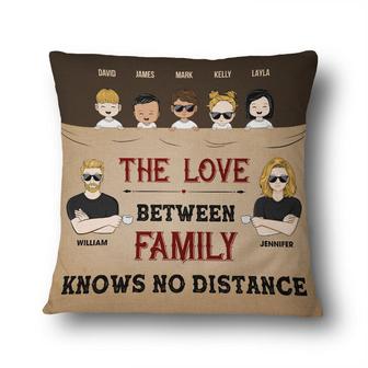 Family Knows No Distance Custom Pillow - Gift For Couple - Thegiftio UK