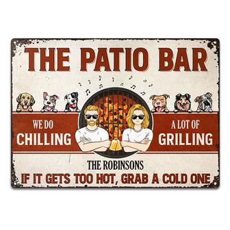 Couple We Do A Lot Of Chilling Grilling Custom Metal Sign - Thegiftio UK