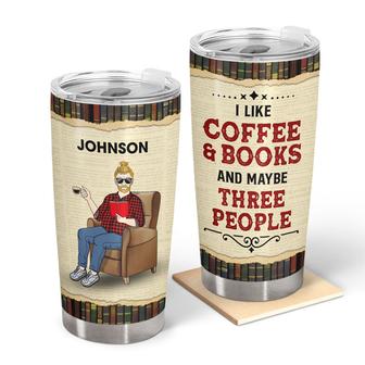 I Like Coffee & Books Custom Tumbler - Gift for Father - Thegiftio UK