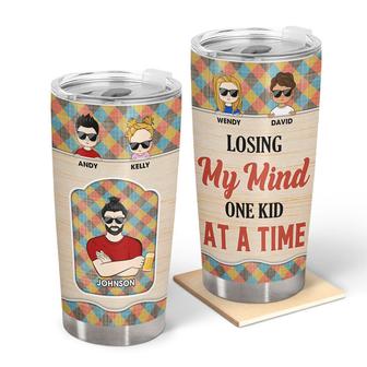 Losing My Mind One Kid At A Time Custom Tumbler - Dad Gift - Thegiftio UK