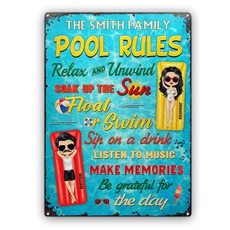 Pool Rules Float Or Swim Custom Sign - Gift for Couples - Thegiftio UK