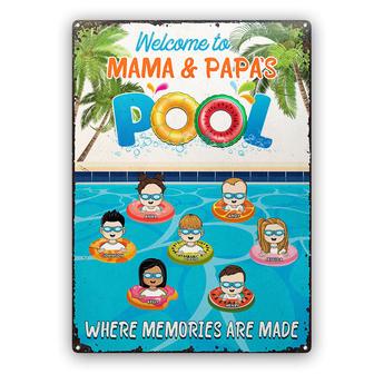 Family Swimming Pool Where Memories Are Made Custom Metal - Thegiftio UK