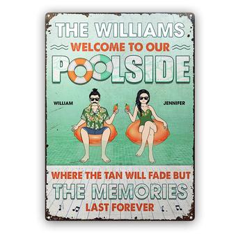 Welcome To Our Poolside Personalized Sign - Gift For Couple - Thegiftio UK