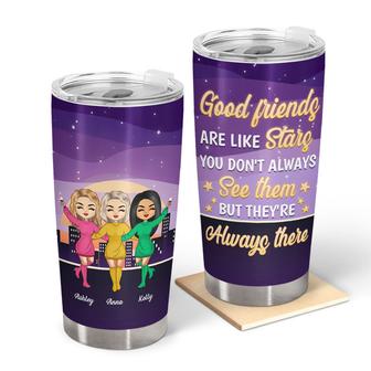 Friendship Good Friends Are Like Stars Custom Tumbler - Gift - Thegiftio UK