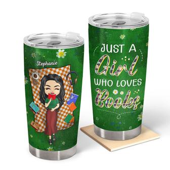 Just A Girl Who Loves Books Personalized Tumbler - Thegiftio UK
