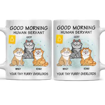 Good Morning Human Servant Tiny Furry Overlords Custom Mug - Thegiftio UK