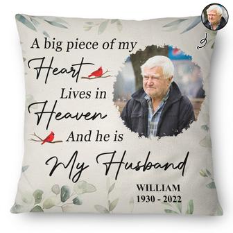 A Big Piece Of My Heart Personalized Pillow - Memorial Gift - Thegiftio UK