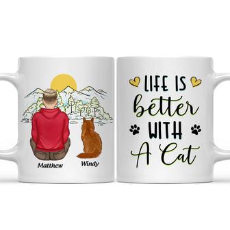 Life Is Better With The Cats Custom Mug - Cat Lovers Gift - Thegiftio UK