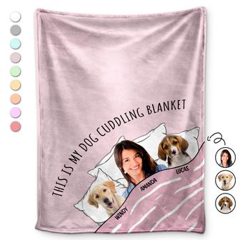 Custom Photo Cat Dog Cuddling Blanket - Gift For Pet Lovers - Personalized Fleece Blanket - Thegiftio UK