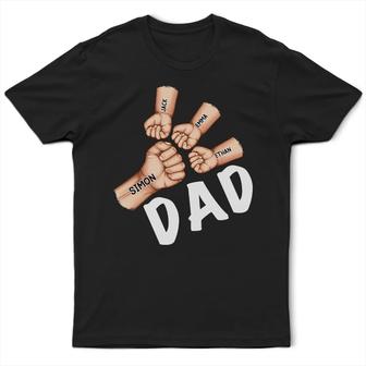 Dad Grandpa Fist Punch Personalized T Shirt - Gift for Dad - Thegiftio UK