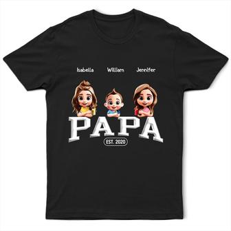 Dad Grandpa Since 3D Effect Custom T Shirt - Gift for Dad - Thegiftio UK