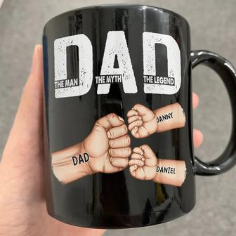 Dad The Man The Myth The Legend Fist Bump Custom Mug - Gift - Thegiftio UK