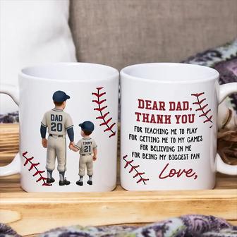 Dear Dad Thank You For Teaching Me Play Baseball - Thegiftio UK