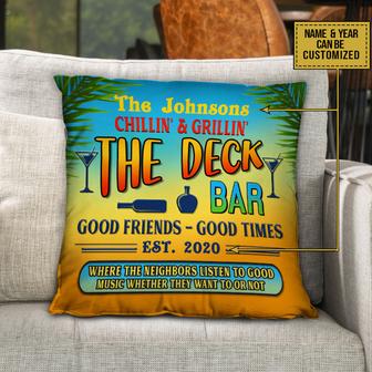 Deck Grilling Good Music Custom Pillow - Gift for Friends - Thegiftio UK