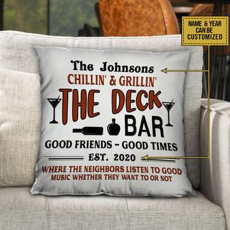 Deck Grilling Good Music Personalized Pillow - Gift for Him - Thegiftio UK