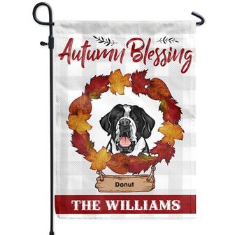 Dog Autumn Blessing Personalized Flag - Gift for Dog Lovers - Thegiftio UK