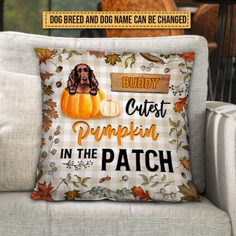 Dog Cutest Pumpkin Custom Pillow - Gift for Dog Lovers - Thegiftio UK