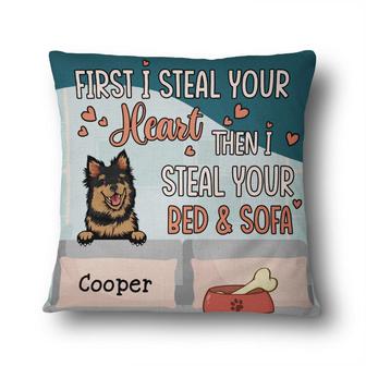 Dog I Steal Your Bed Custom Pillow - Gift for Dog Lovers - Thegiftio UK