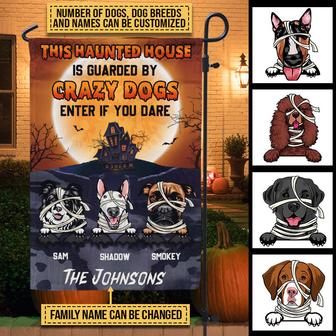Dog Lovers Haunted House Custom Flag - Halloween Gift - Thegiftio UK