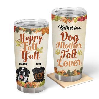 Dog Mother Fall Lover Personalized Tumbler - Dog Lover Gift - Thegiftio UK