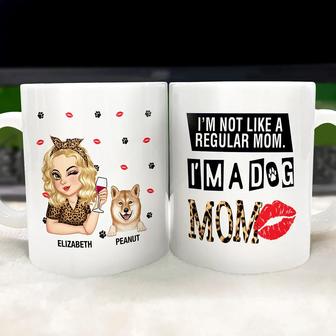 Dog Mom Not Like A Regular Mom Personalized Mug - Dog Gift - Thegiftio UK