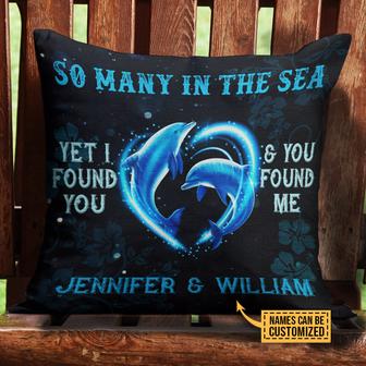 Dolphin So Many In The Sea Custom Pillow - Gift for Couples - Thegiftio UK