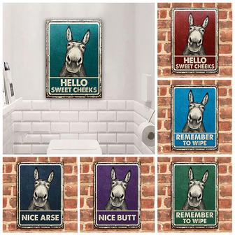 Donkey Color Customized Quotes Metal Sign - Restroom Gift - Thegiftio UK