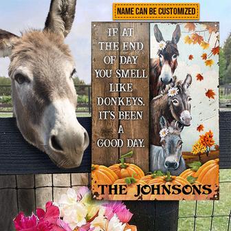 Donkey Farm Autumn Custom Metal Sign - Gift for Farm Lovers - Thegiftio UK