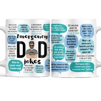 Funny Emergency Dad Jokes Personalized Mug - Gift for Dad - Thegiftio UK