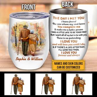 The Day I Met You Custom Wine Tumbler - Gift for Couple - Thegiftio UK