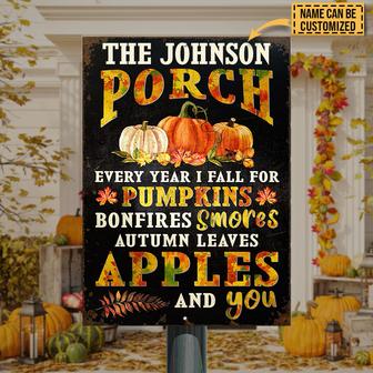 Fall For Pumpkins Custom Metal Sign - Autumn Porch Gift - Thegiftio UK