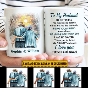 You Are The World Custom Mug - Gift for Husband Anniversary - Thegiftio UK