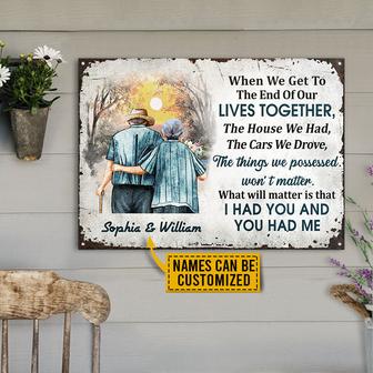 Family Old Couple When We Get Custom Metal Sign - Gift - Thegiftio UK