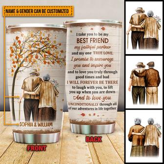 I Take You Fall Leaves Custom Tumbler - Anniversary Gift - Thegiftio UK