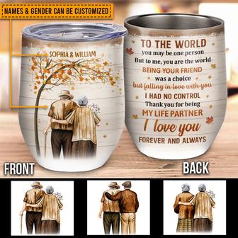 You Are The World Custom Wine Tumbler - Anniversary Gift - Thegiftio UK