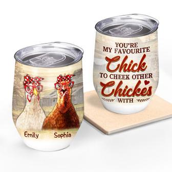 Favorite Chick Chicken Custom Wine Tumbler - Gift for Bestie - Thegiftio UK