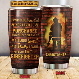 Firefighter The Title Custom Tumbler - Gift for Firefighter - Thegiftio UK