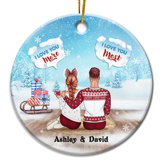 Love You More Love You Most Custom Ornament - Christmas Gift - Thegiftio UK
