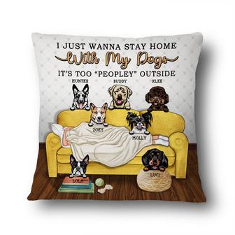 Too Peopley Out There Personalized Pillow - Dog Lovers Gift - Thegiftio UK