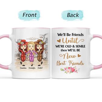 Besties Old Besties Old And Senile Personalized Mug - Thegiftio UK